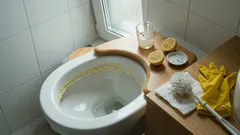 Żółty nalot w toalecie? Biały ocet i cytryna mogą pomóc — ale nie zawsze